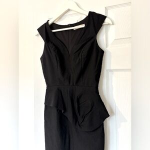 MYSTIC BLACK PEPLUM DRESS SIZE SMALL